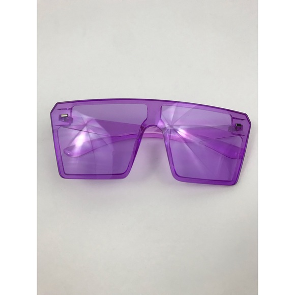 Flat Top Shield Sunglasses - Picture 3 of 5